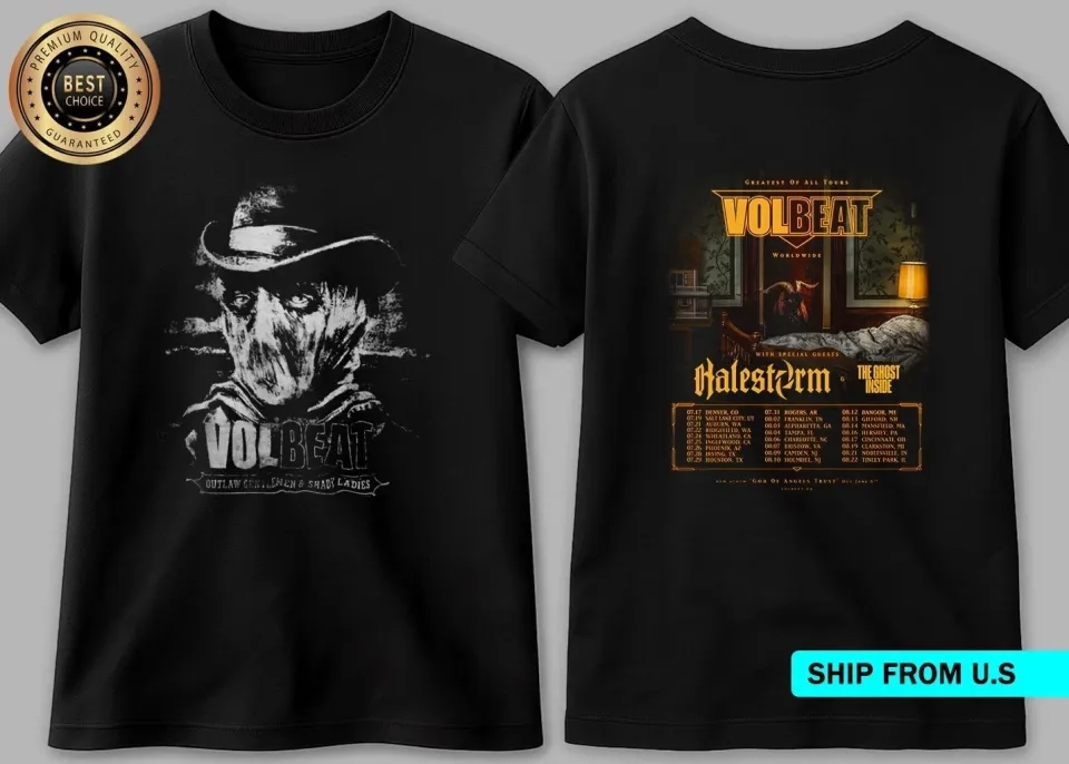 Volbeat Greatest Of All Tour 2025 2-Sided T-Shirt For Fans
