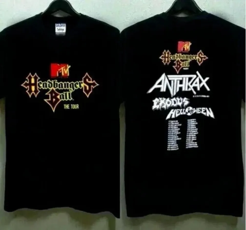 Rare Mtv Vtg Headbangers Ball Tour 1989 T Shirt