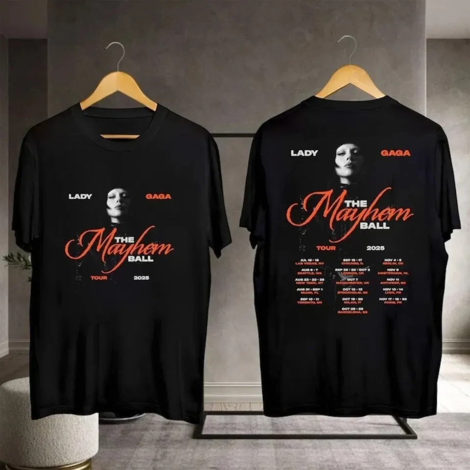 Ld Ga Mayhem Ball Tour 2 Sides T-Shirt, Retro Concert Merch