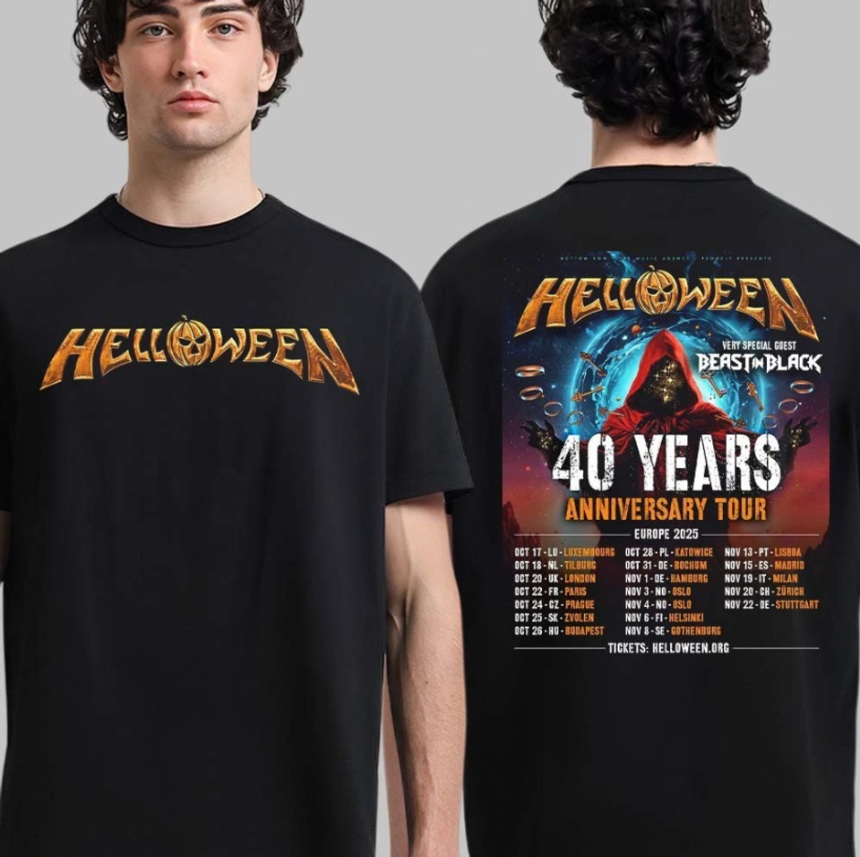 Helloween 40 Years Anniversary Tour Europe 2025 Tour T-Shirt
