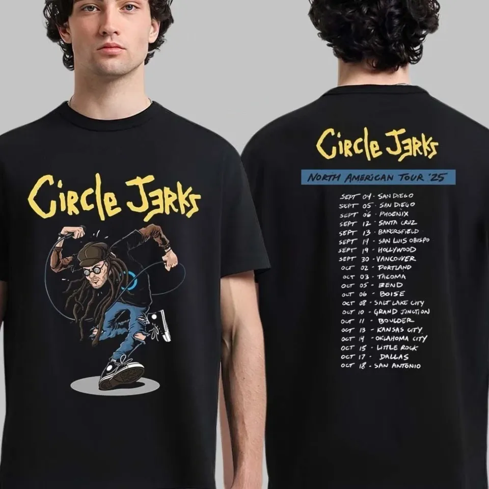 Circle Jerks North American Tour 2025 Double Sided T-Shirt