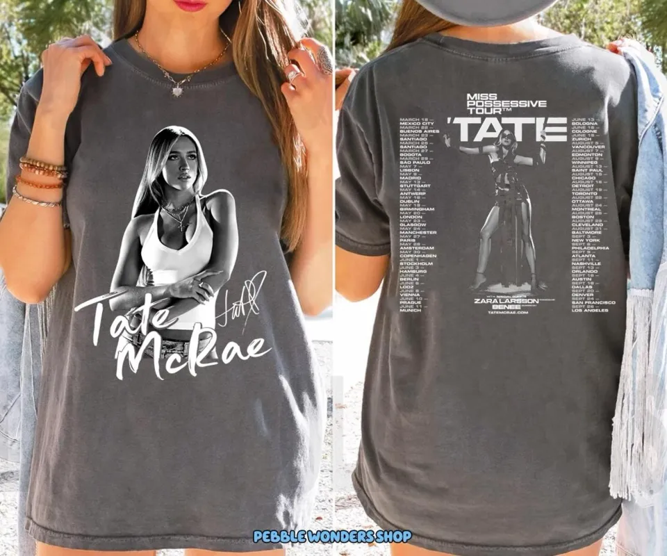 Tate Mcrae Miss Possessive Tour 2025 Shirt, Tate Mcrae Concert Shirt Mcrae Merch