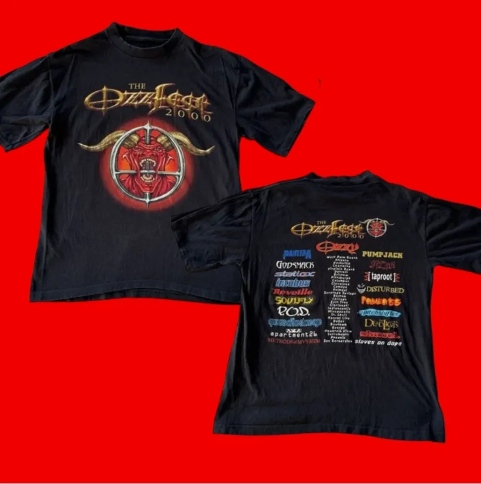 Hot Ozzy Osbourne Tour 90S T-Shirt Unisex Both Sides Reprint
