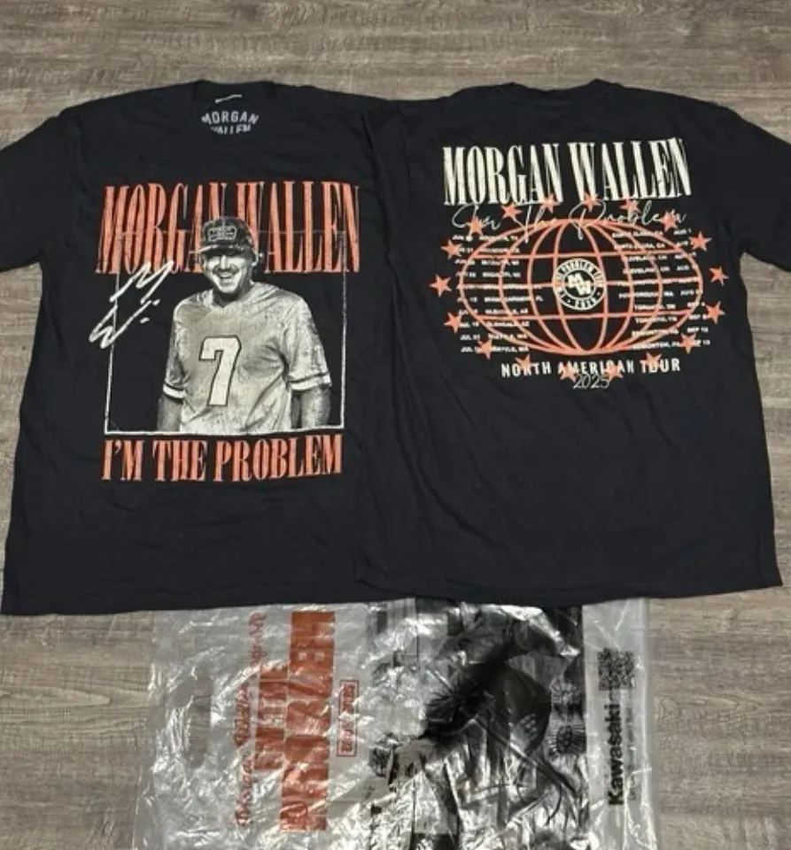 Wallen Western IM The Problem Tour 2025 Official Black T-Shirt