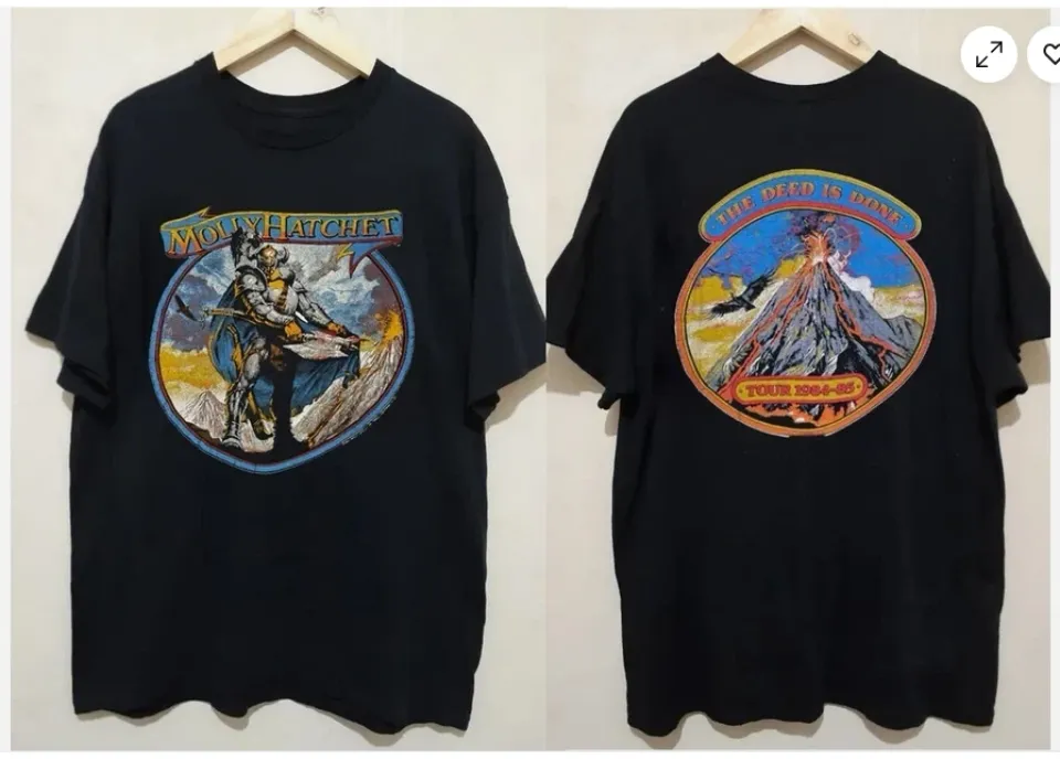 Molly Hatchet Band Tour The Deed Is Done Heavy Cotton T-Shirt