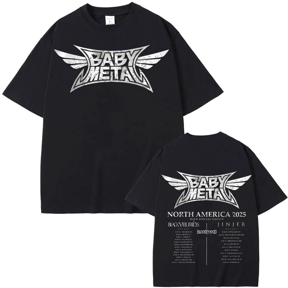 Babymetal North America Tour 2025 Shirt Japan Metal Rock Band Shirt