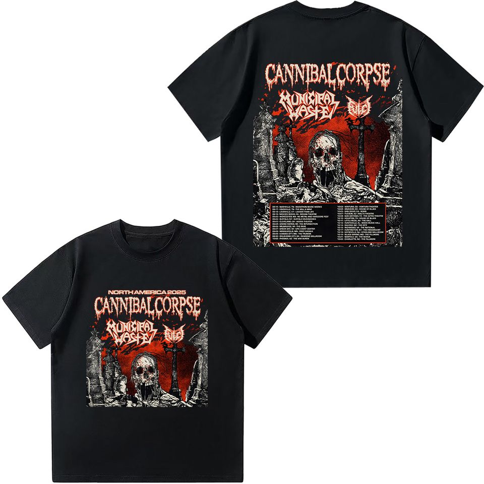 Cannibal Corpse North America Tour 2025 Shirt Metal Band Concert Shirt