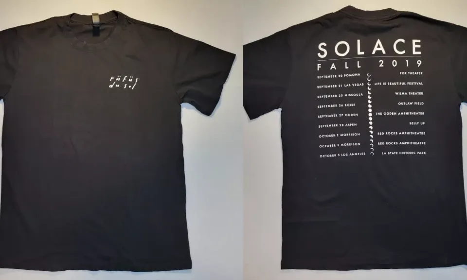 Rufus Du Sol Fall North America Solace Album Tour T-Shirt