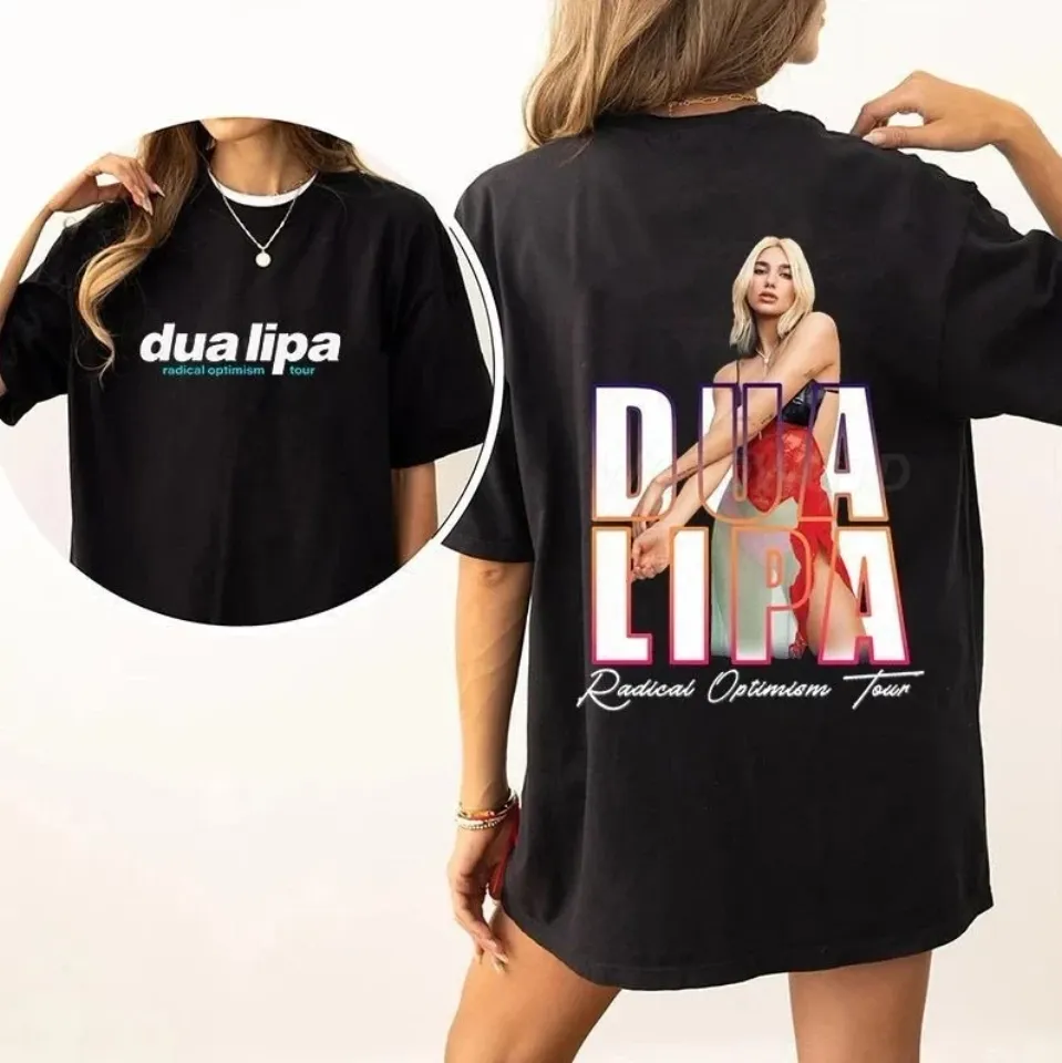 Dua Lipa Concert Black Shirt Casual Outfit Concert Music 2025 T-Shirt