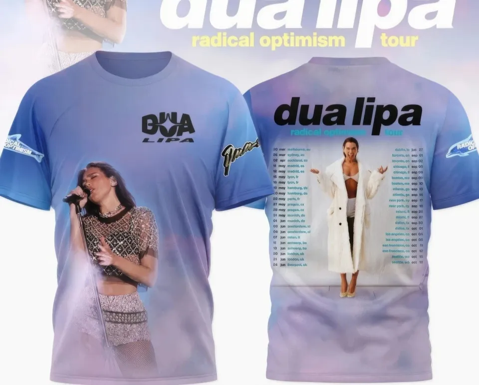 Dua Lipa Radical Optimism Tour 2025 3D T Shirt