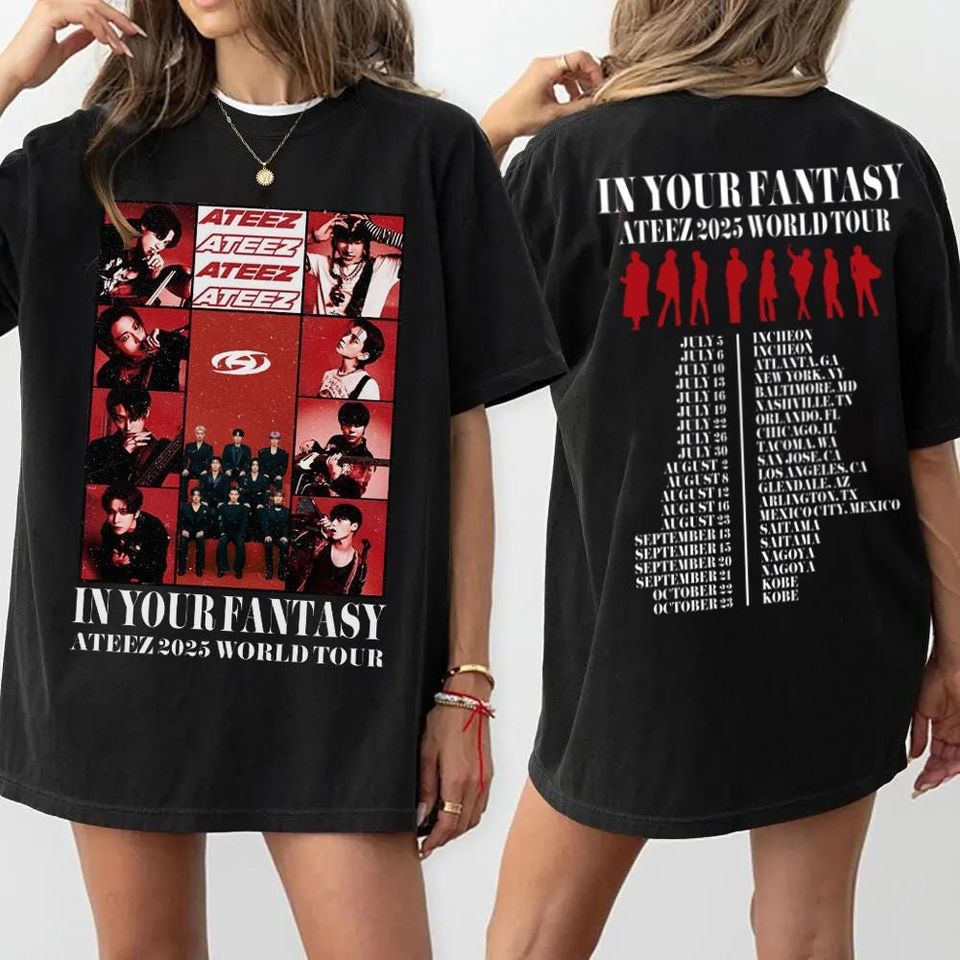 Ashirtz World Tour 2025 Fantasy Shirt Kpop Member Graphic Concert Shirt
