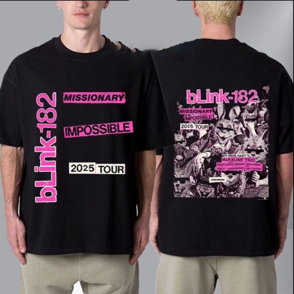 B182 Missionary Impossible 2025 Tour Merch Shirt Unisex T-Shirt Two Sides