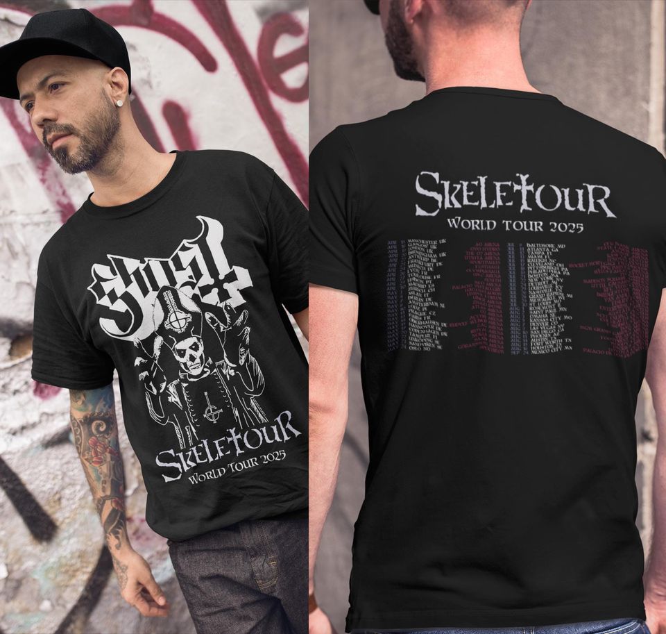 Unisex Tshirt Ghost Band, Ghost Band, Hoodie Ghost Band World Tour 2025
