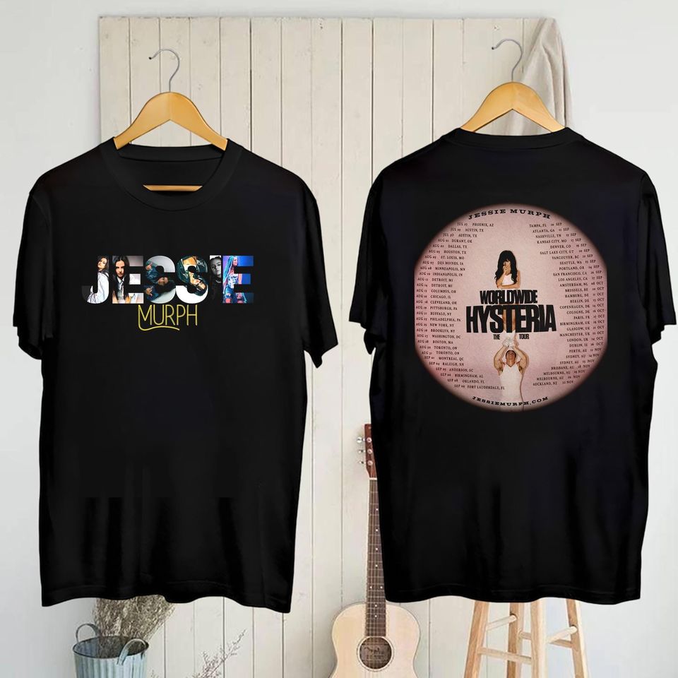 Graphic Jessie Murph Shirt, Jessie Murph Worldwide Hysteria 2025 Tour T-Shirt