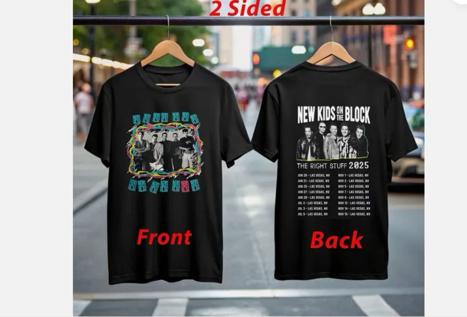 Nk On The Block The Right Stuff Tour 2025 T-Shirt Official Concert Merch