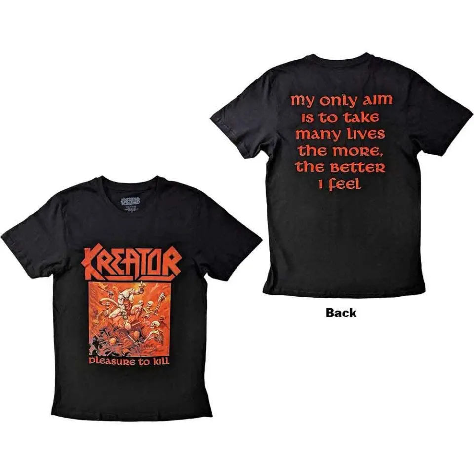 Kreator Unisex T-Shirt Pleasure To Kill Double Sided
