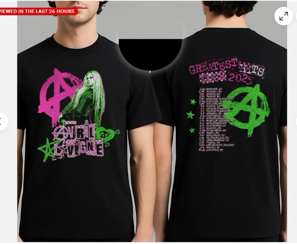 Avril Lavigne Greatest Hits Tour 2025 T-Shirt