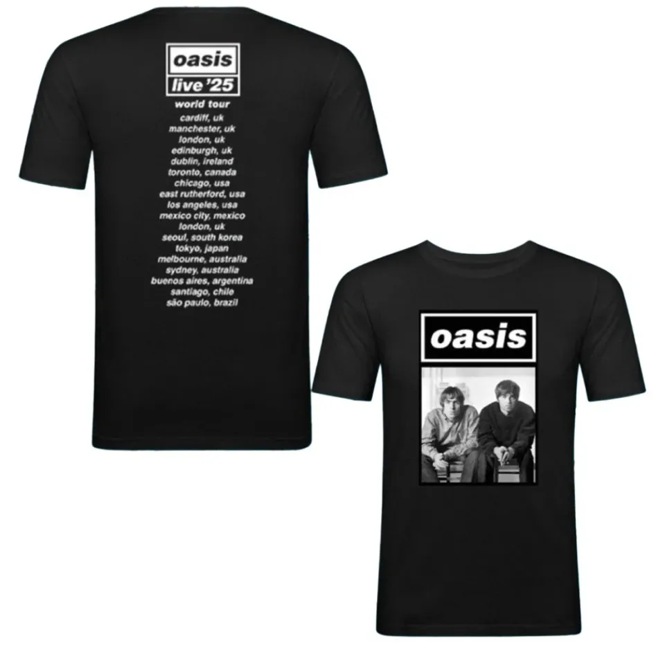 Oasis Live '25 Tour 2025 T-Shirt All Size Unisex Clothing