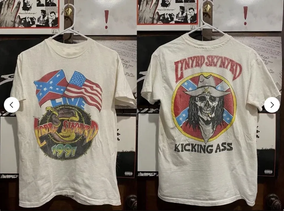 Vintage 1991 Lynyrd Skynyrd Tour Kicking Skull T-Shirt