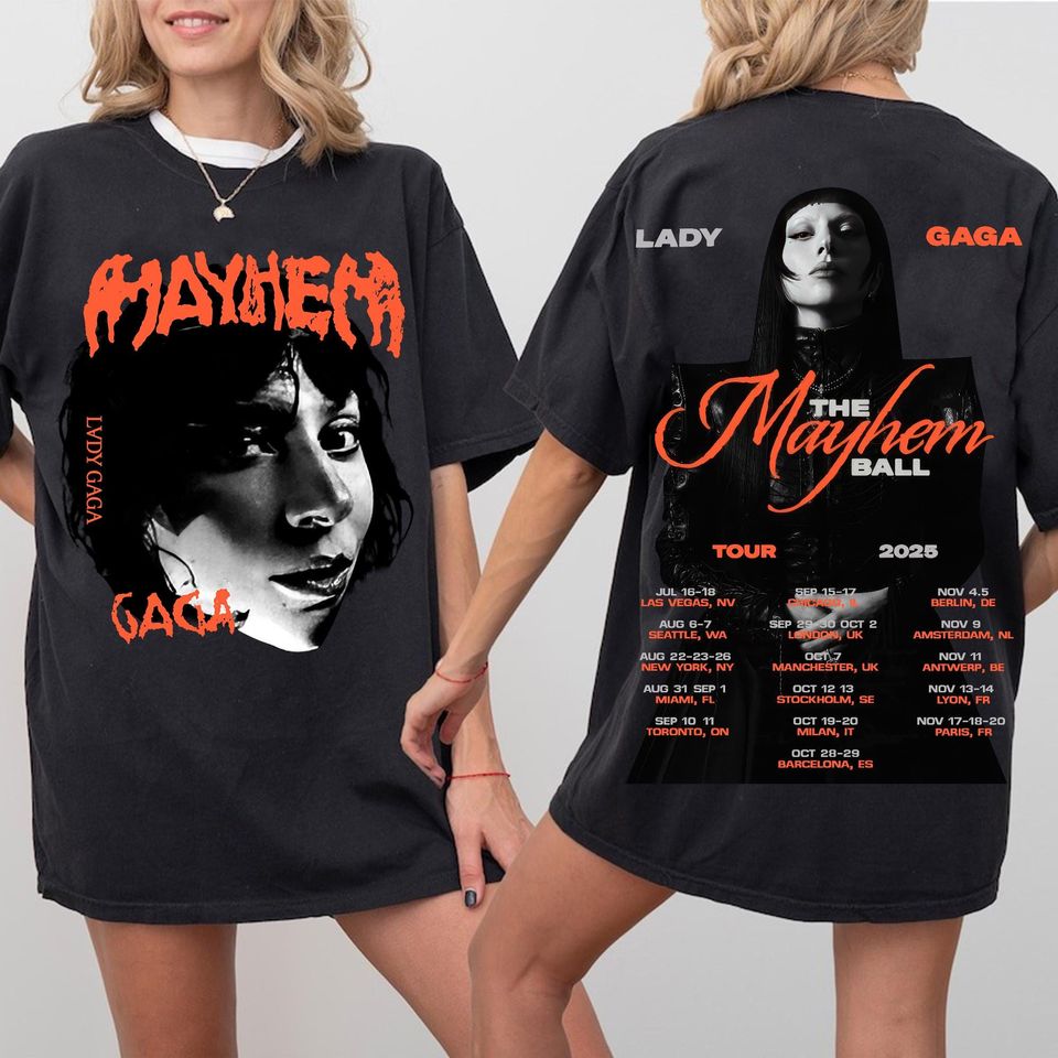 Ld Ga Mayhem Ball Tour 2025 Shirt, Vintage Concert Shirt With Tour Dates
