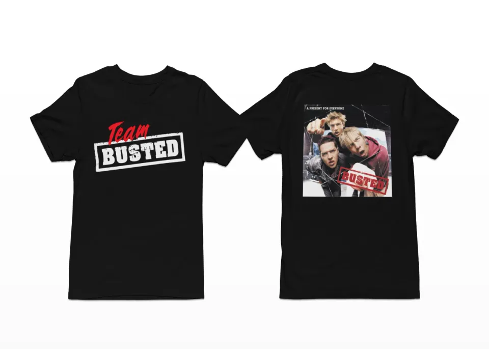 Team Busted Tour 2025 T-Shirt Band Front & Back Concert Gift
