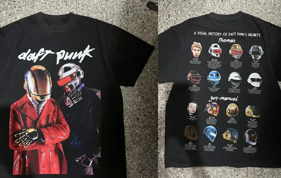 Daft Punk History Tour 2-Sides T-Shirt