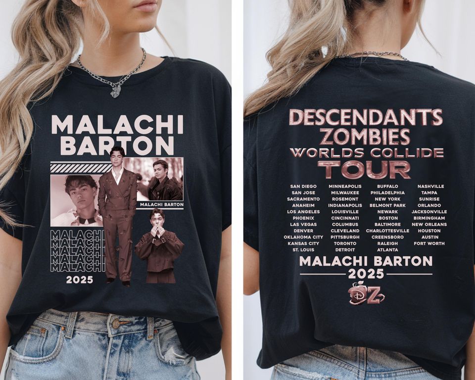Malachi Barton Zombies Tour 2025 Shirt Descendants Concert Merch Shirt