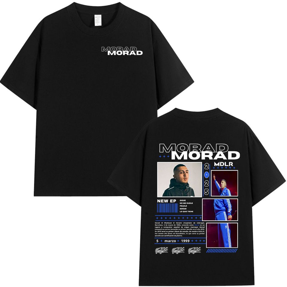 Rapper Morad Mdlr 2025 Tour T Shirt Fashion Hip Hop Vintage T-Shirts