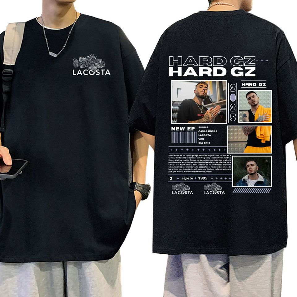 Rapper Hard Gz Tour 2025 Graphic T Shirt Men Women Clothes Fashion Hip Hop T-Shirts