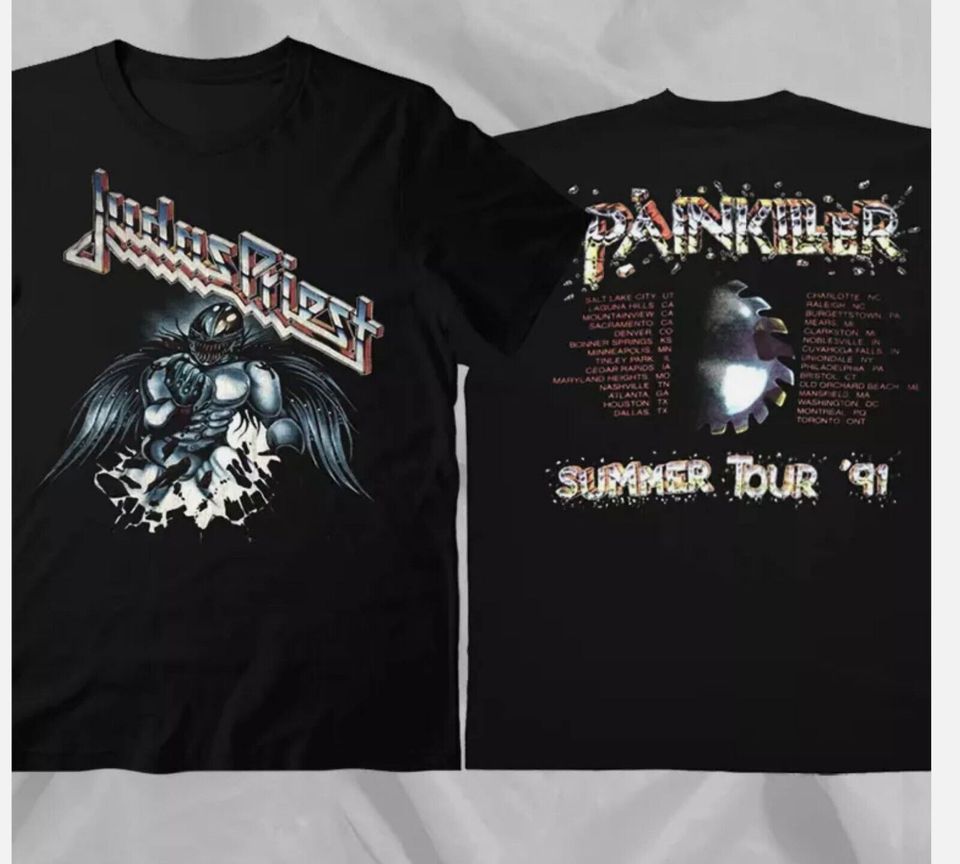 Judas Priest Painkiller 1991 Summer Tour Double Sided T-Shirt