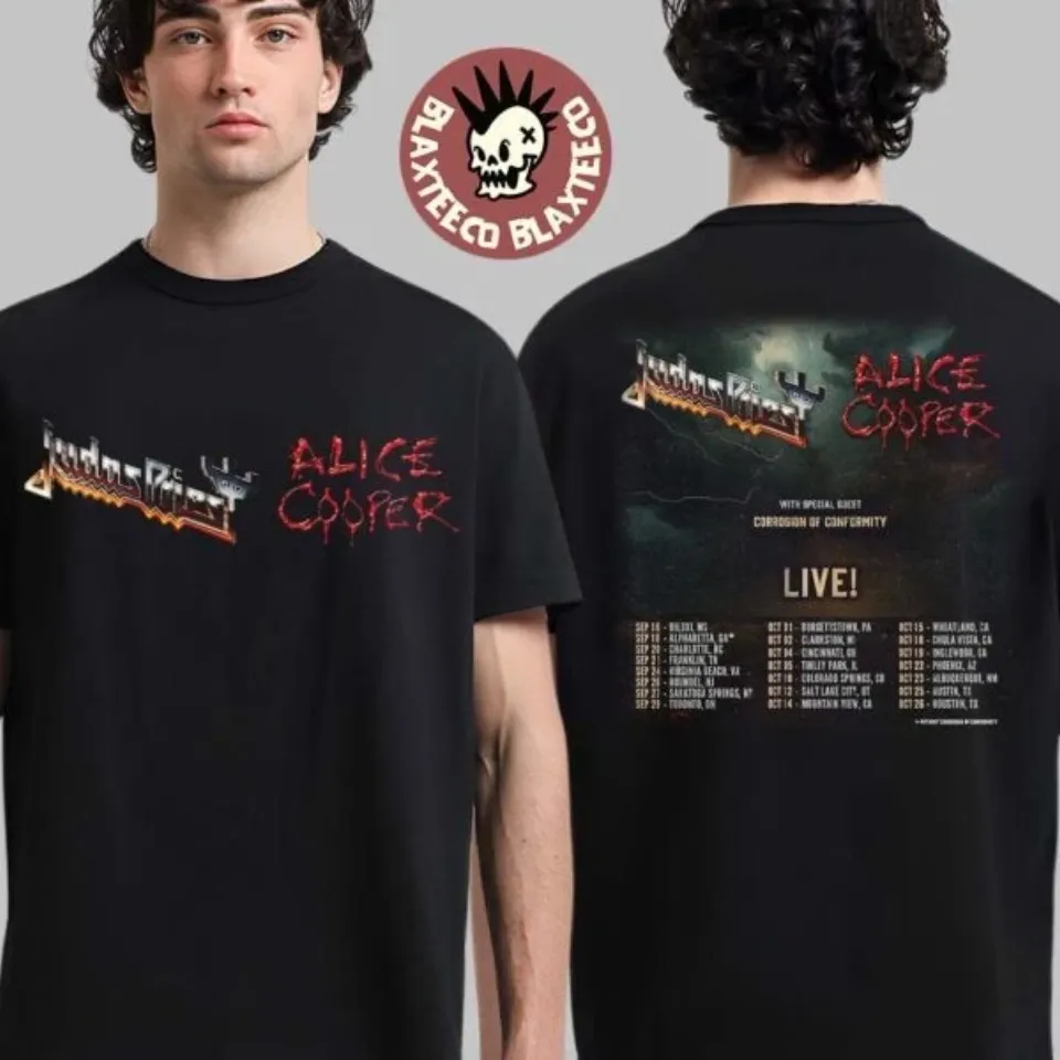 Judas Priest And Alice Cooper North American Tour 2025 T-Shirt