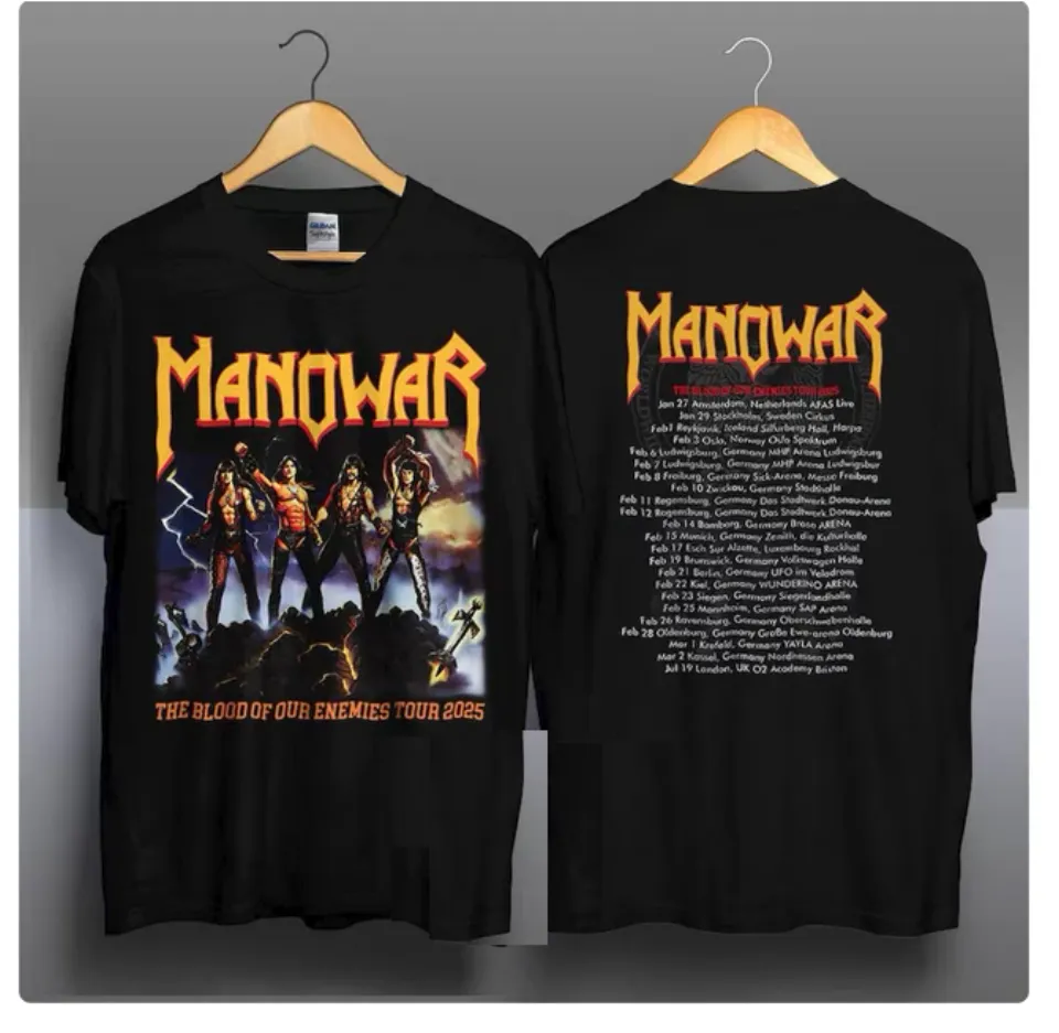 Manowar Tour 2025 T-Shirt - Heavy Metal Band Shirt