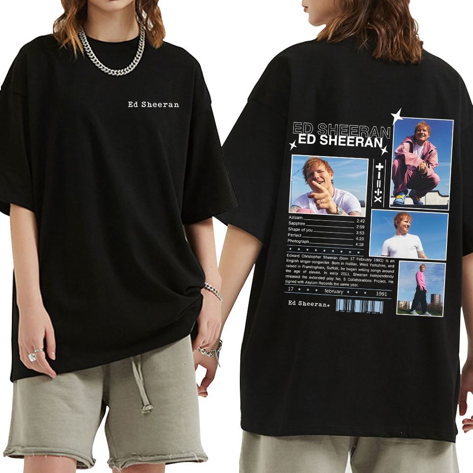 Ed Shee European Tour 2025 T-Shirts Men'S Women Clothing Fashion Hip Hop T Shirt