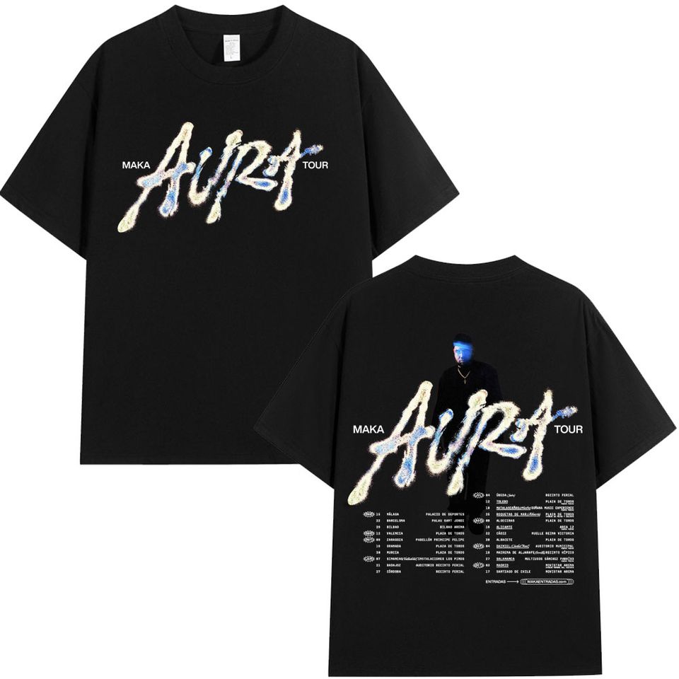 Rapper Maka 2025 Aura Tour Merch T-Shirts Men Women Fashion Vintage T-Shirt