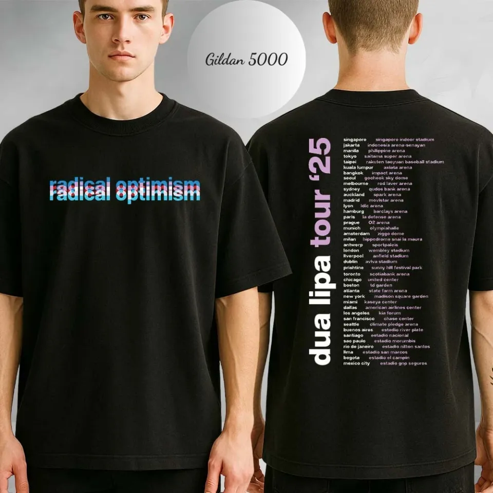 Dua Lipa Radical Optimism Dated Tour 2025 Two Sides Unisex T-Shirt