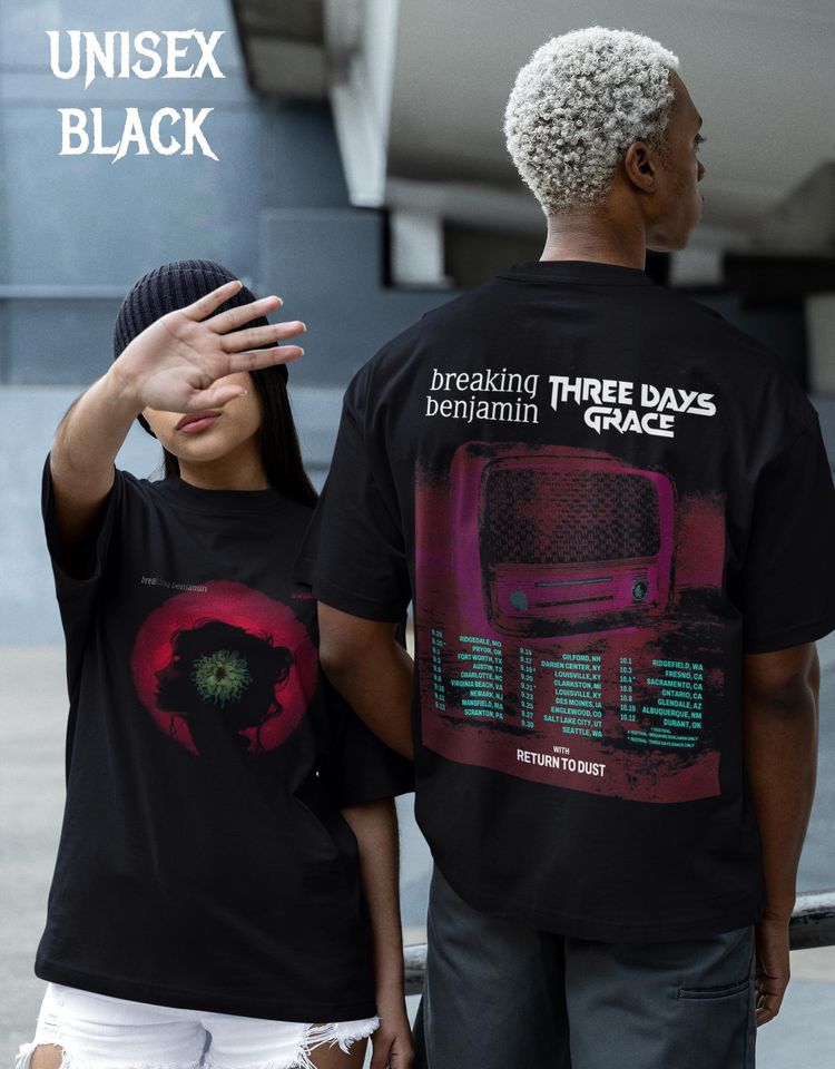 Breaking Benjamin World Tour 2025 T-Shirt - Official Rock Music Merch