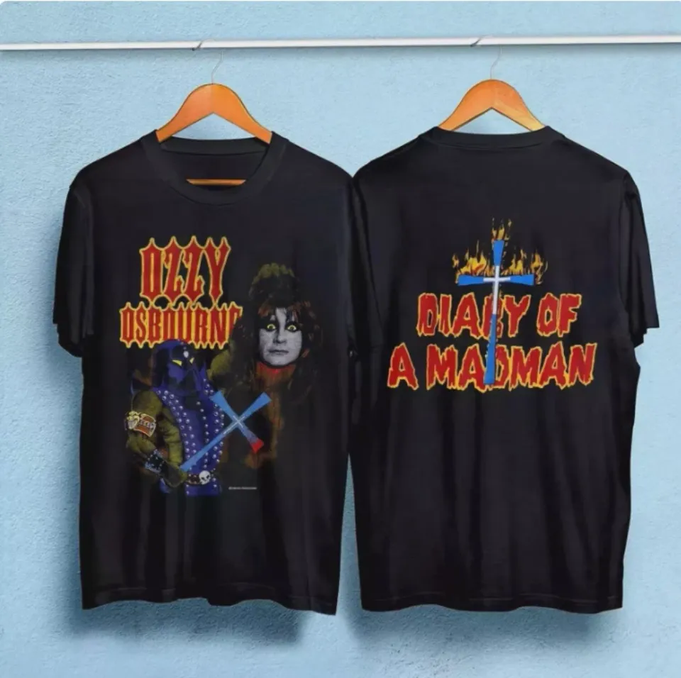Vintage Graphic 1982 Ozzy Osbourne Diary Of A Madman T-Shirt Double Sides