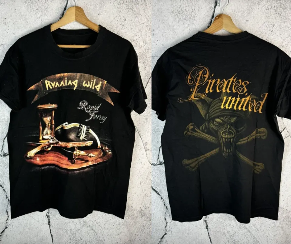 Running Wild Band T-Shirt Skulls Unisex Two Sided Fan Gift Shirt