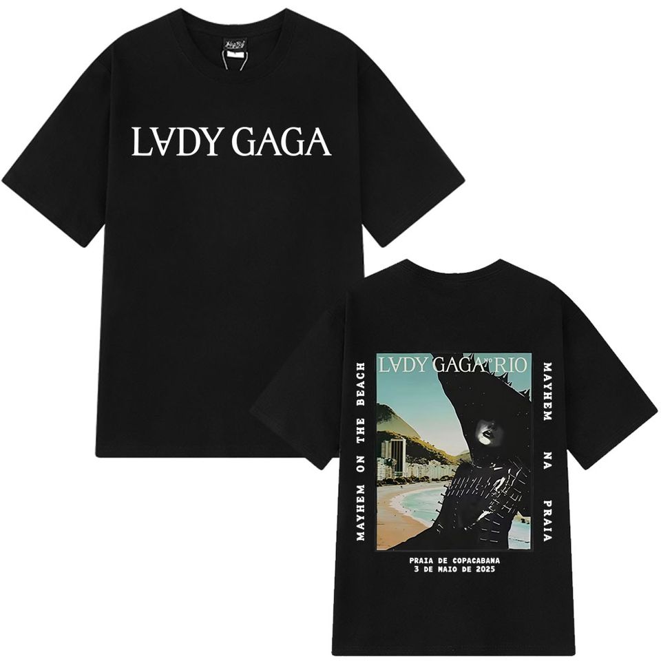 Lady Gaga Mayhem Tour 2025 Shirt Hip Hop Fashion Graphic Oversized Shirt