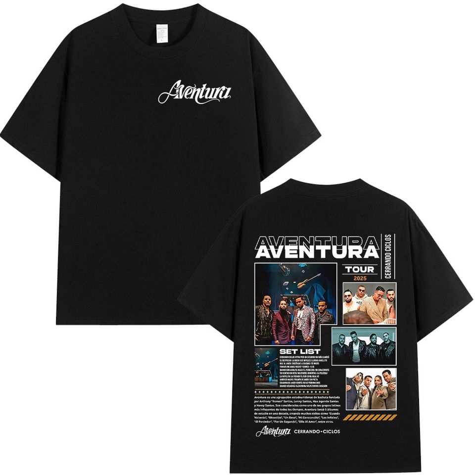 Aventura Cerrando Ciclos Tour 2025 T-Shirt Clothing Fashion Vintage Shirt Shirt