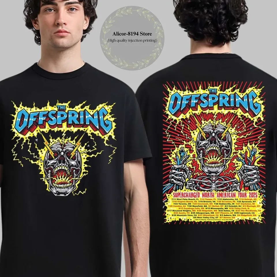 The Offspring Supercharged Worldwide North American Tour 2025 T Shirt