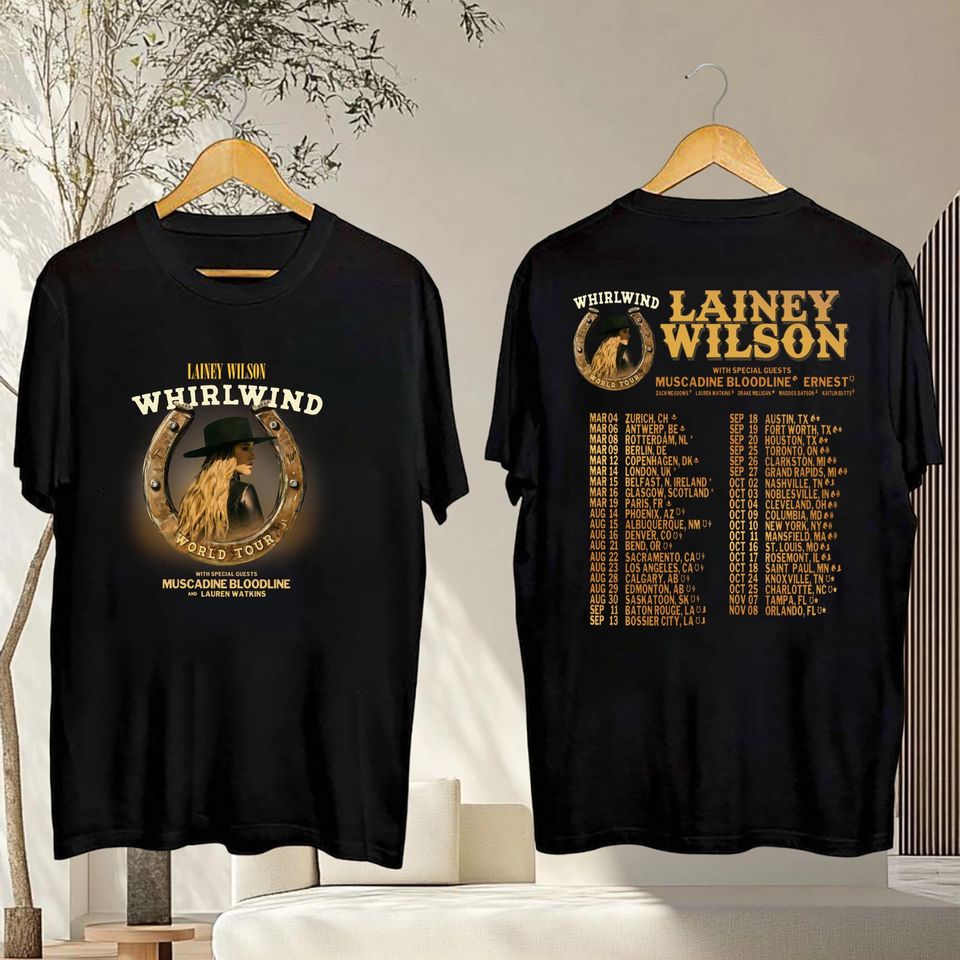 Lainey Wilson Whirlwind World Tour 2025 Shirt Country Music Concert Shirt