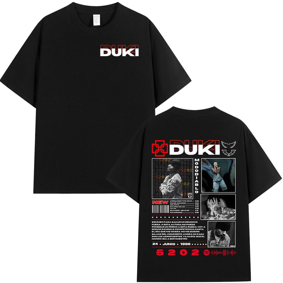 Rapper Duki Duki 5202 Mixtape Album T-Shirt Men'S Women Fashion Hip Hop T Shirt