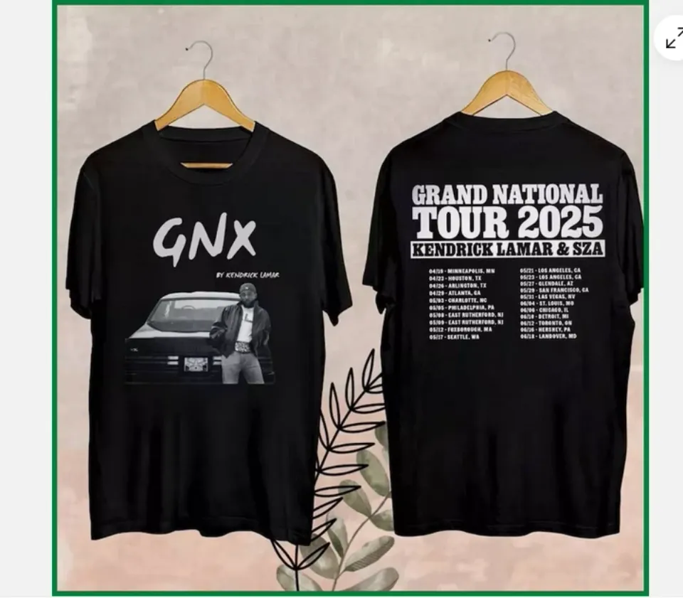 Grand National Tour T-Shirt, Kendrick Lamar Tour 2025 Fan T-Shirt