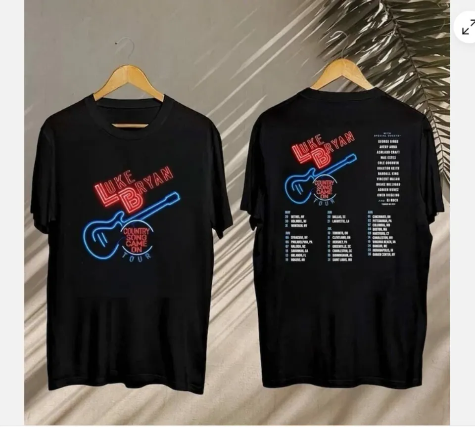 Luke Bryan Country Song Came On Tour 2025 , Luke Bryan 2025 Concert T-Shirt