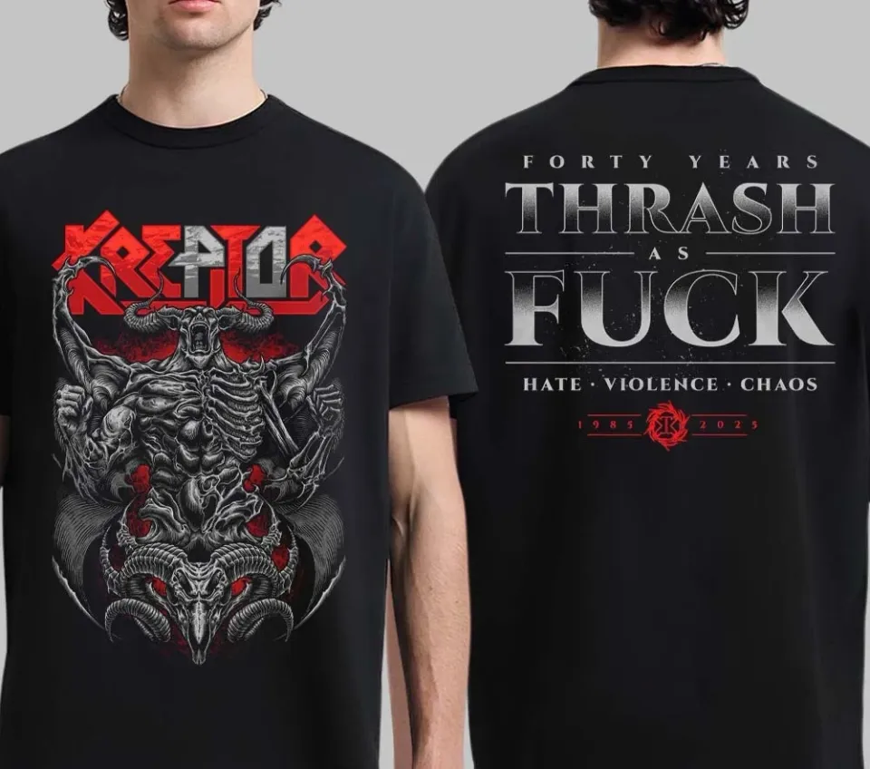 Kreator Tour 2025 Double Sided T-Shirt For Fans