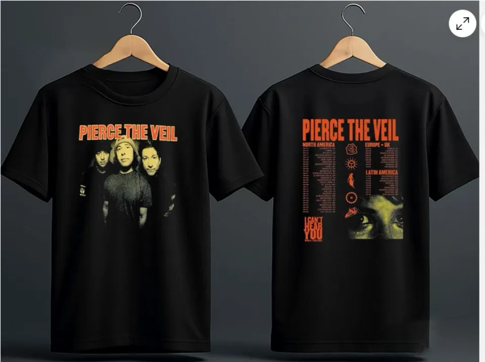Pierce The Veil Tour 2025 I Can'T Hear You T-Shirt 2 Sides