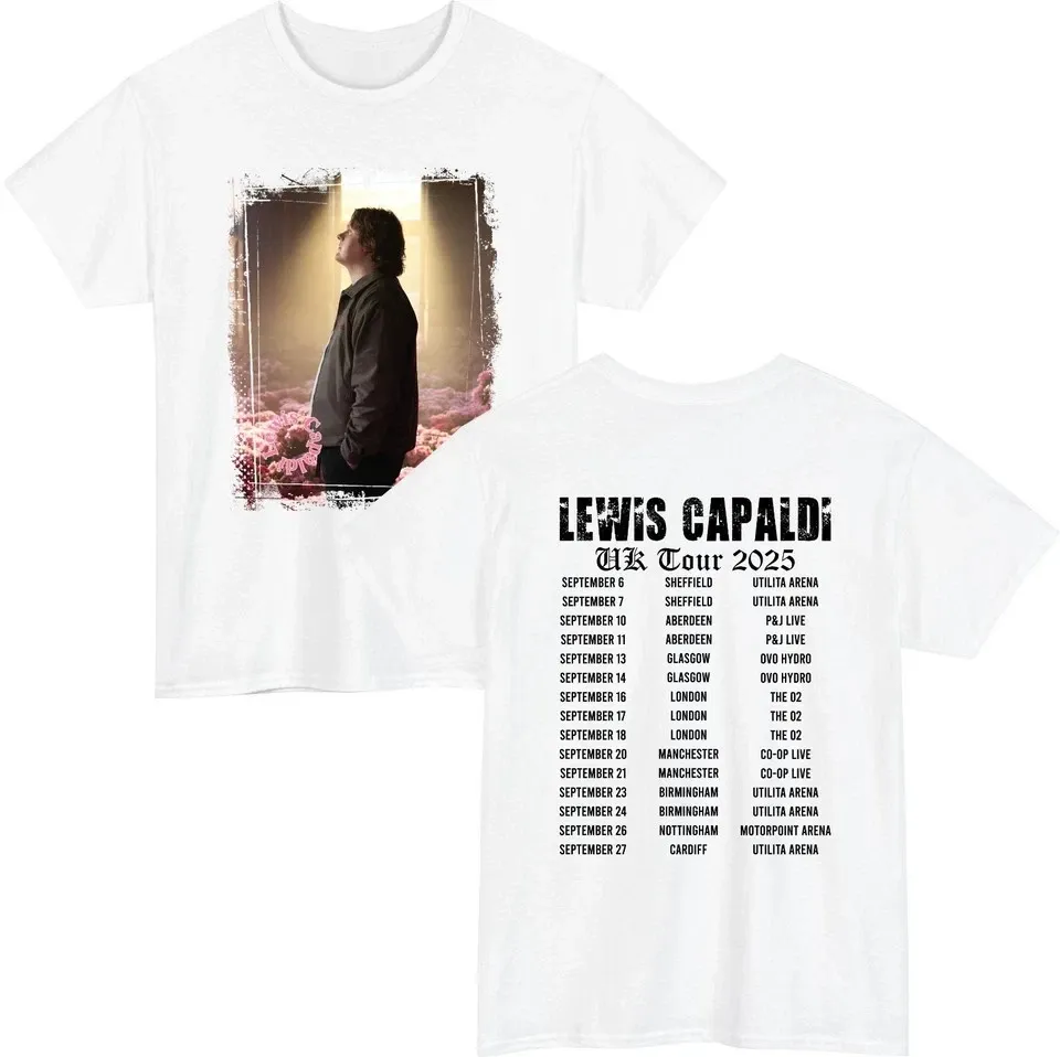 Lewis Capaldi Uk Tour 2025 T-Shirt Concert Merch Front & Back Fan Gift Shirt