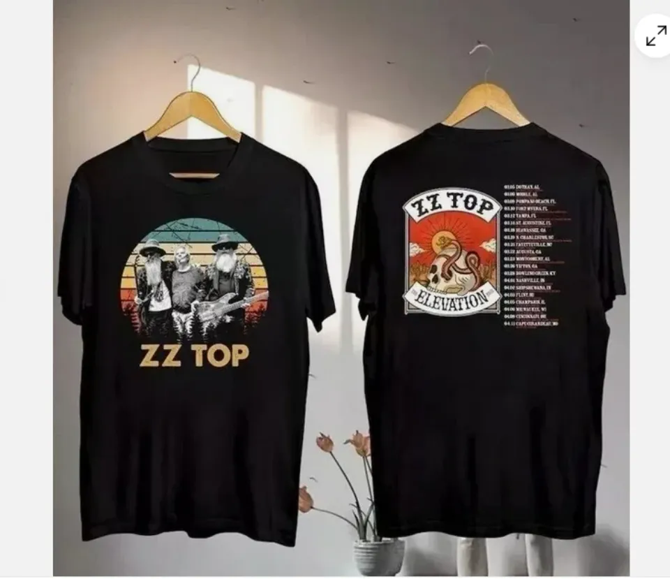 Zz Top Vintage 2025 Shirt, The Elevation Tour 2025 T-Shirt