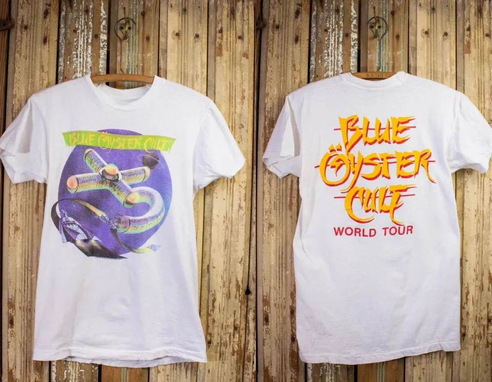 Vintage Blue Oyster Cult Club Ninja World Tour Concert T Shirt 1986 White